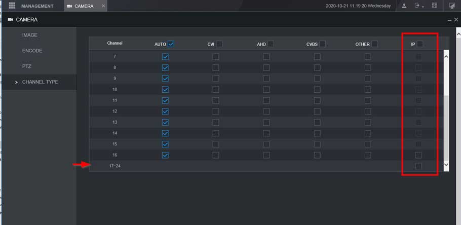 DVR Change to HDCVI Analog and IP