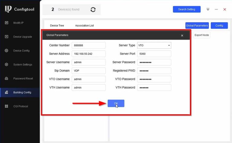 How to Setup 2Wire IP Modular Station to VTH using ConfigTool 3