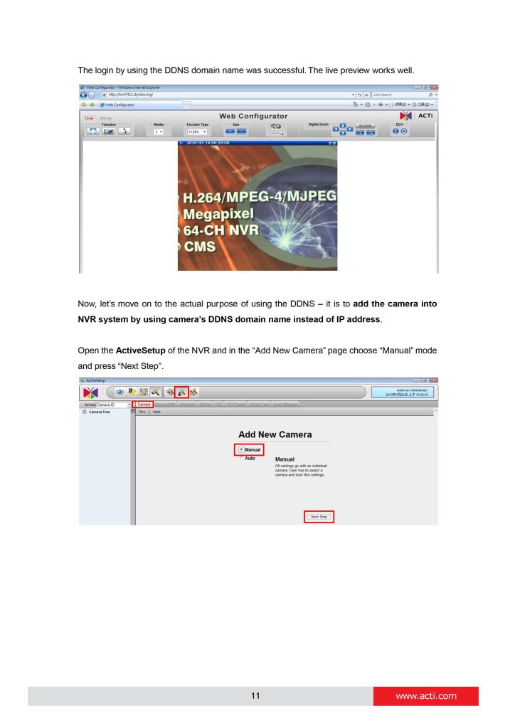How to Use Dynamic DNS with ACTi Cameras 0009