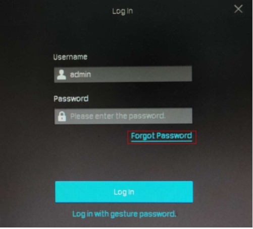reset password vigi nvr for all model1