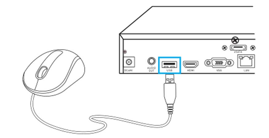 Set up PoE NVR with Monitor Connected