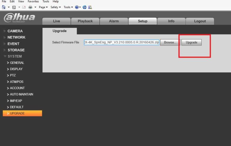 Guide Update Camera Firmware via NVR