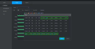 Dahua New GUI Motion Record Setup