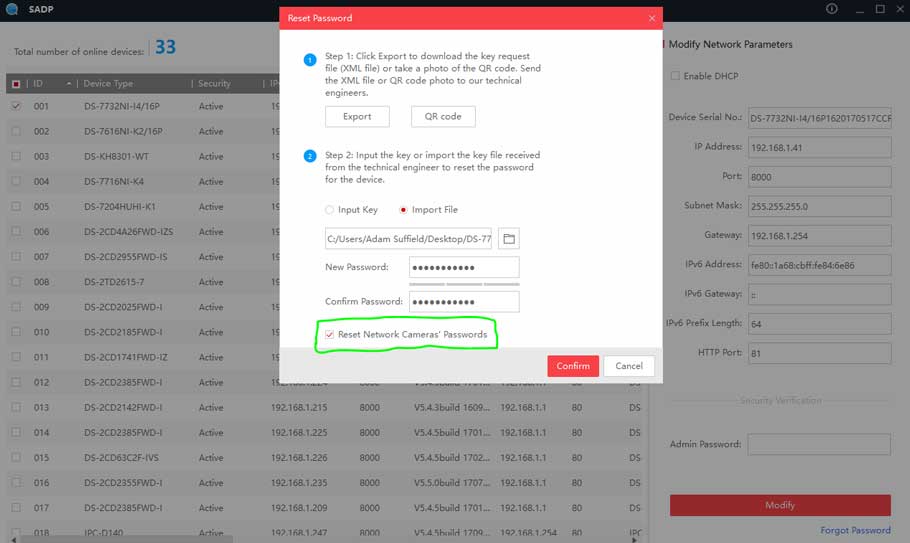 Hikvision Password operations all models NEW