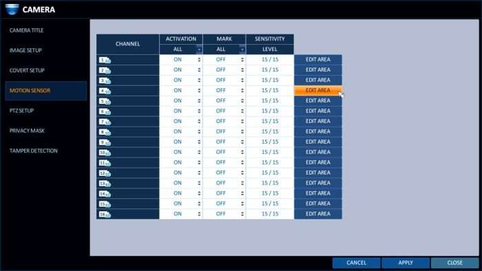 Motion Detection Recording CCTV Camera