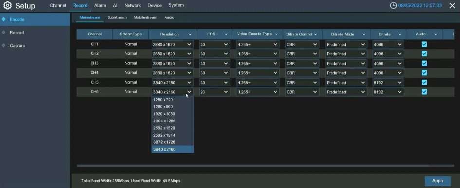 IPVAULT2256PR ENCODING MAINSTREAM 4K